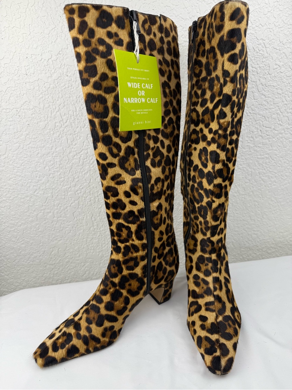 Gianni Bini Weslye | Leopard Print Calf Hair Knee High Boots | Size 7 M